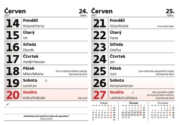 14denní kalendář s citáty
