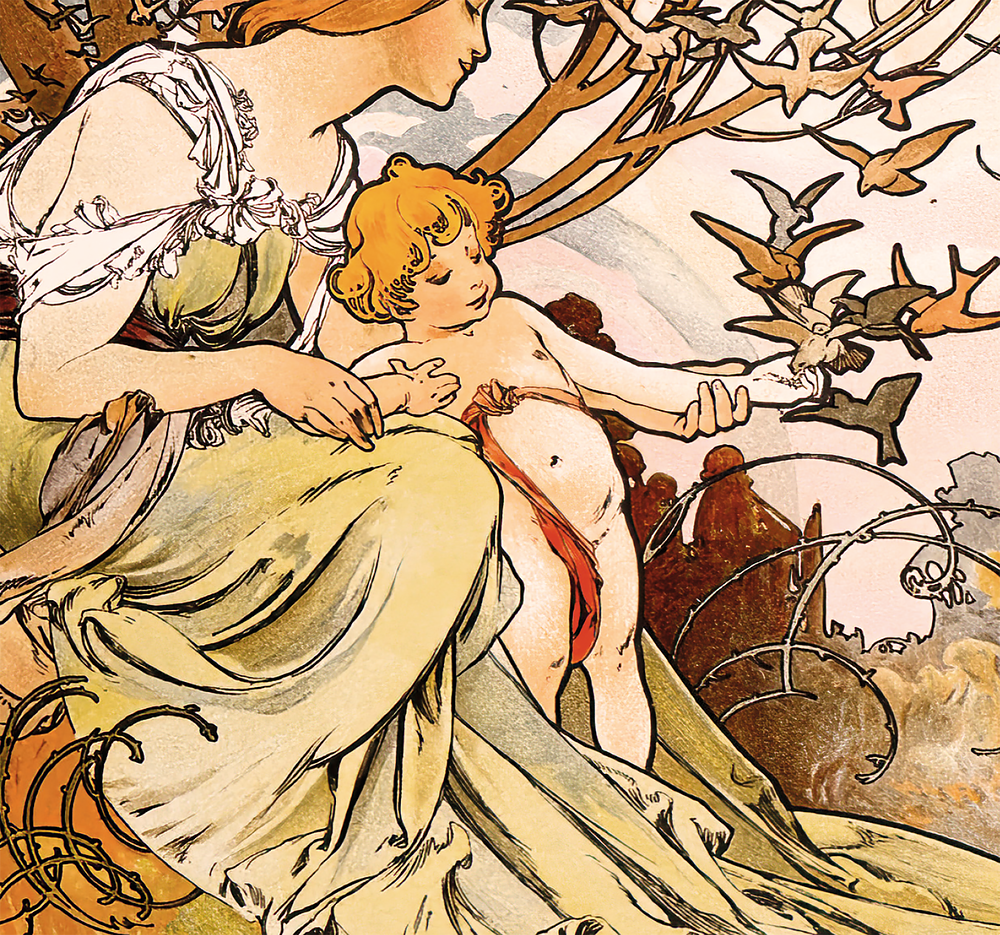 Kalendár Alfons Mucha - viazanka