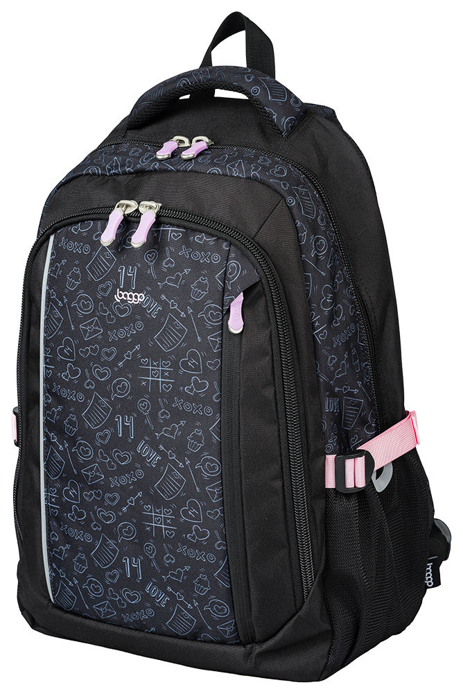 Batoh pro studenty Baggo Groovy Pinky Teenky