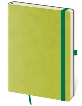 Linkovaný zápisník Flexies L Petrol Light Green