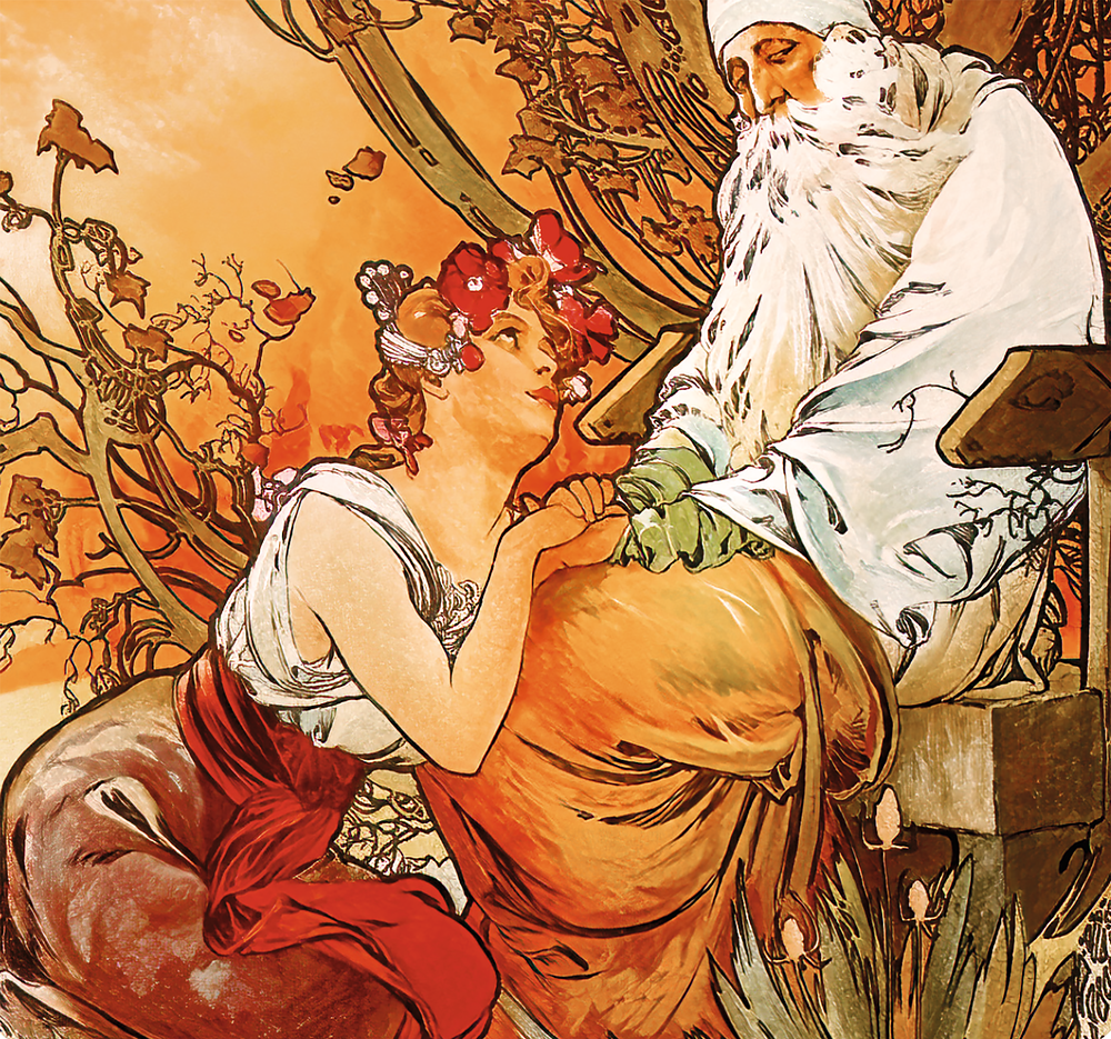 Kalendár Alfons Mucha - viazanka