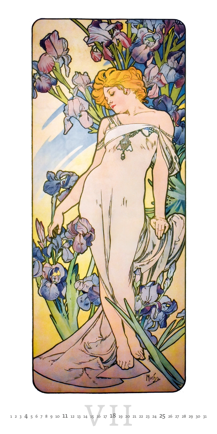 Kalendář Alfons Mucha
