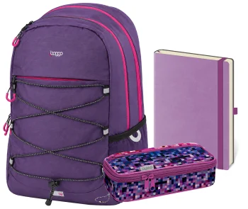 Studentský set Baggo Tweeny Deep Purple třídílný