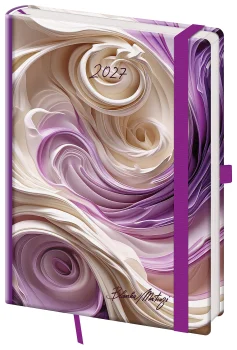 Týždenný diár A5 Vario Matragi Violet s gumičkou