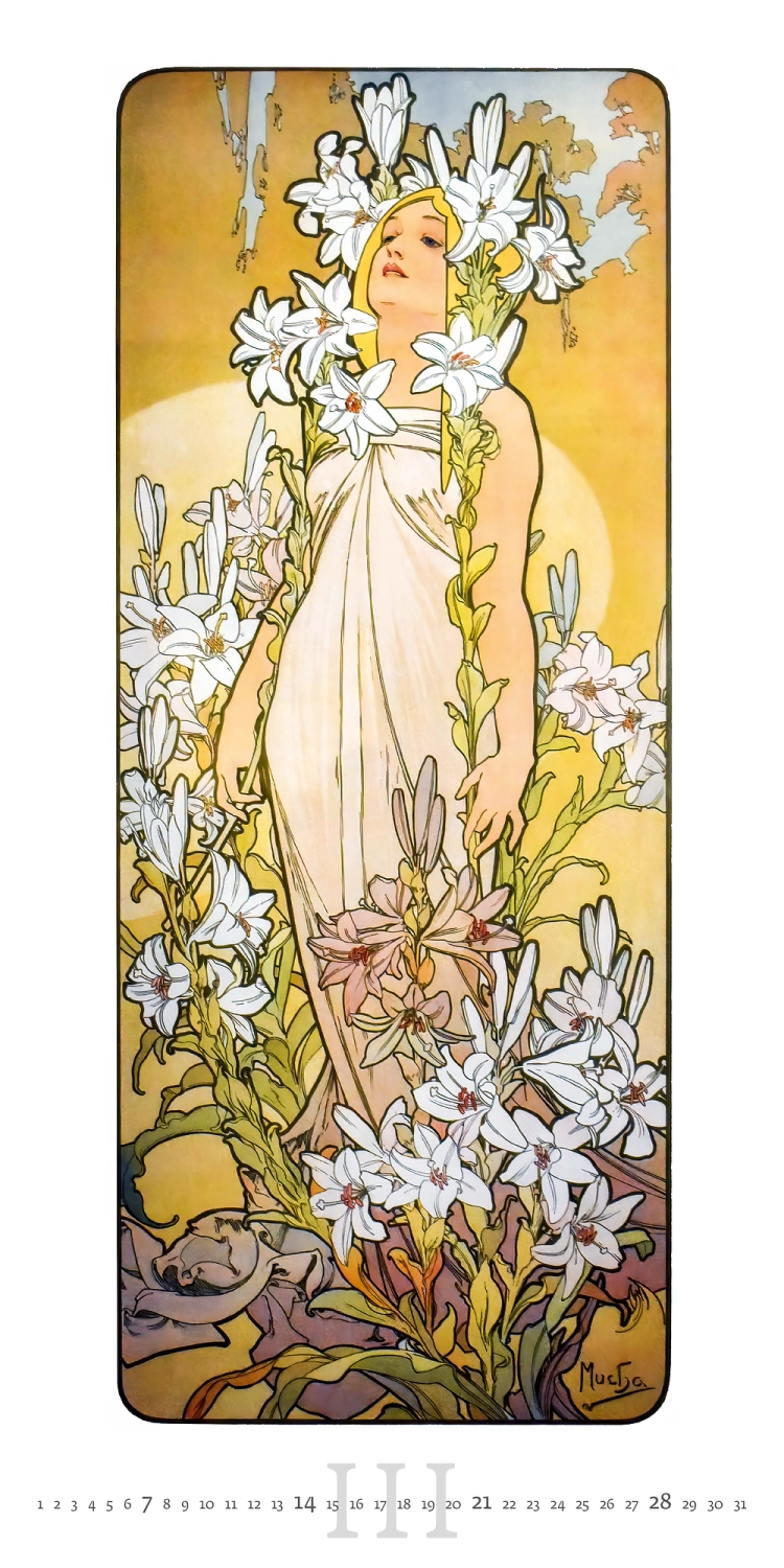 Kalendár Alfons Mucha