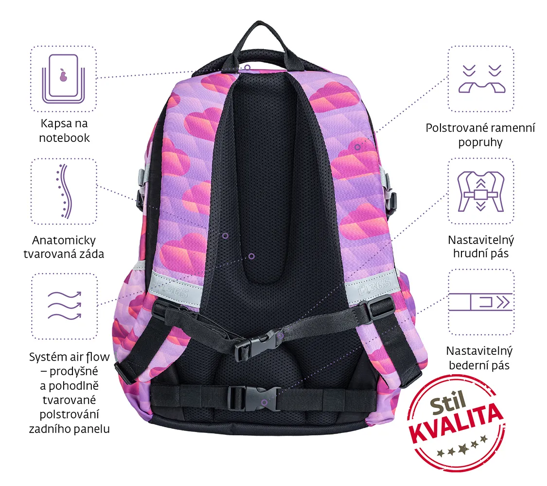 Školní set třídílný Midi Heaven