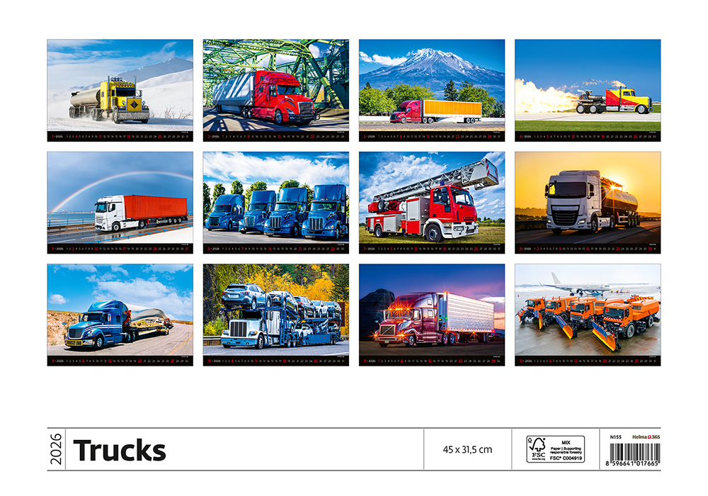 Kalendář Trucks