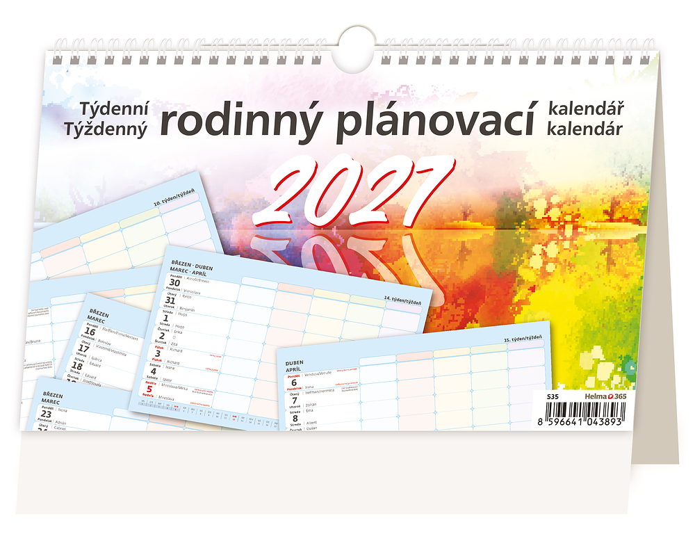 Kalendár Týždenný rodinný plánovací kalendár