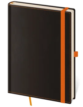 Zápisník Black Orange L linajkový