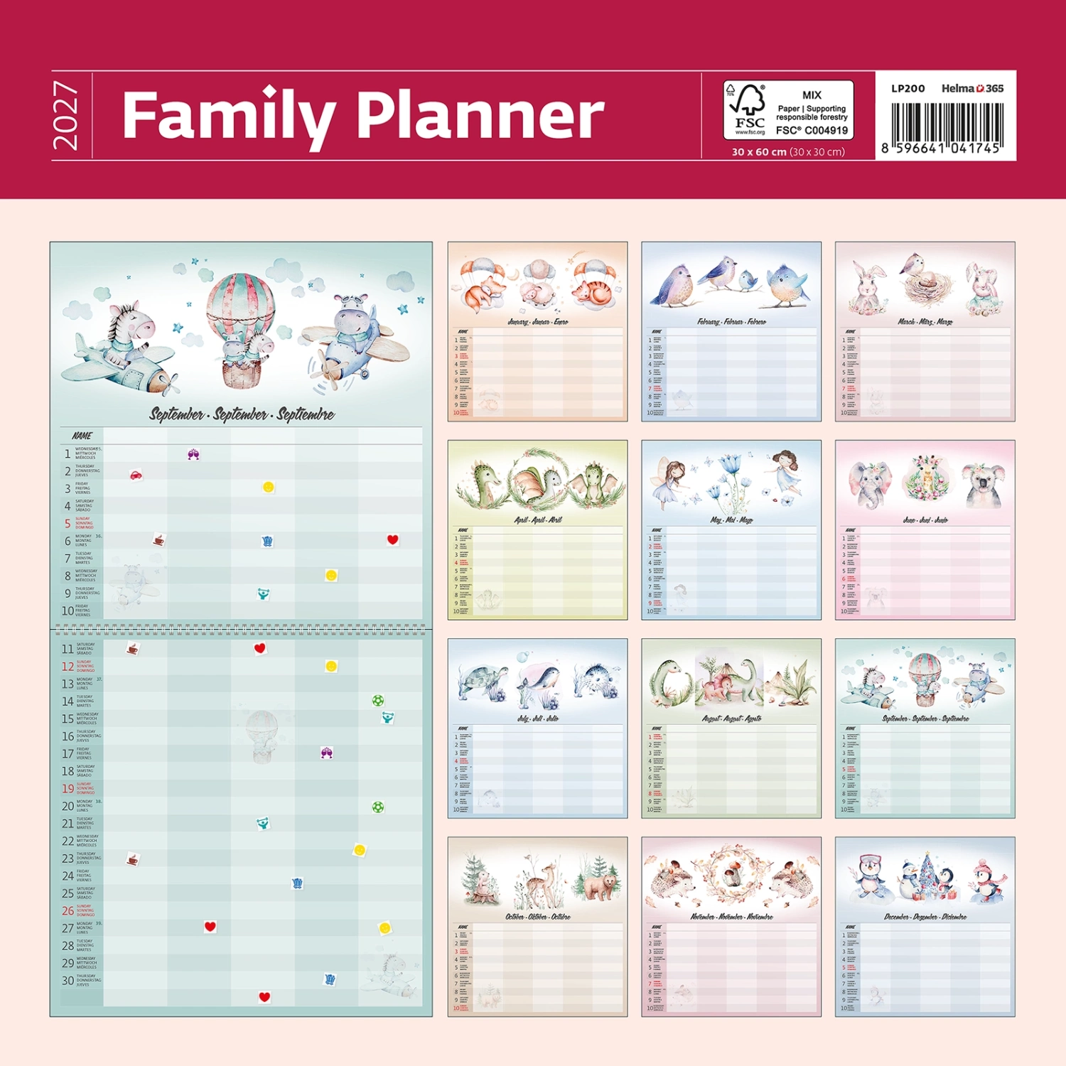 Kalendář Family Planner