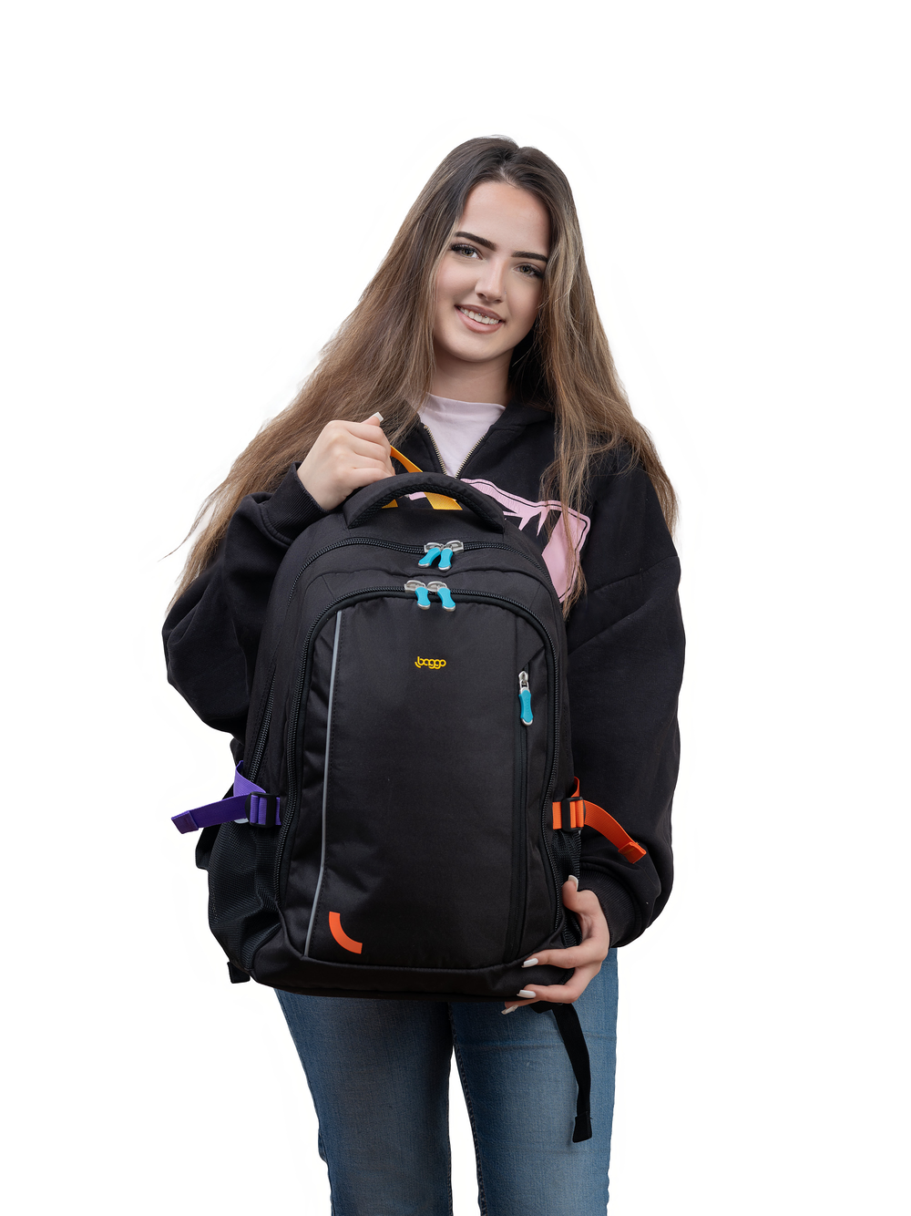 Batoh pro studenty Baggo Groovy Neon