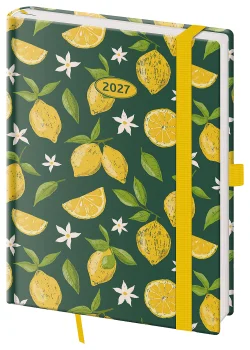 Týdenní diář B6 Vario Lemons s gumičkou