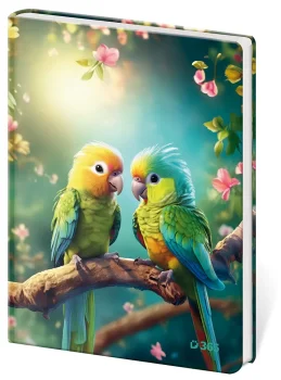 Památník A5 12,5 x 18 cm čistý Parrots