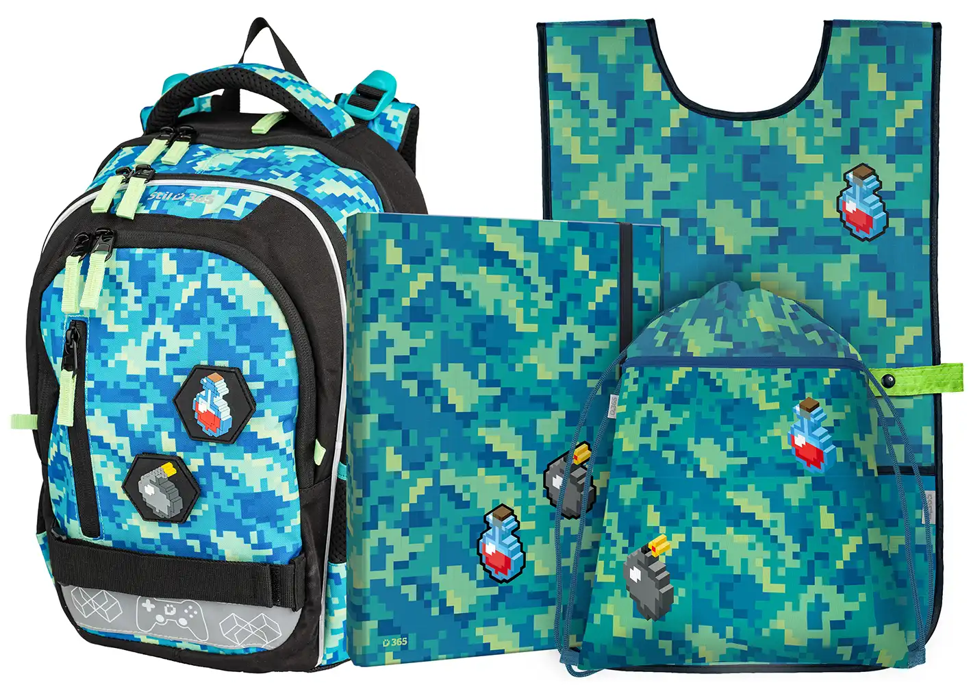 Školní set čtyřdílný Junior Pixel Quest