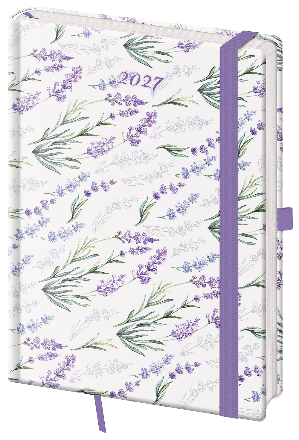 Denní diář A5 Vario Lavender s gumičkou