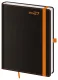 Týždenný diár B6 Black Orange s pútkom