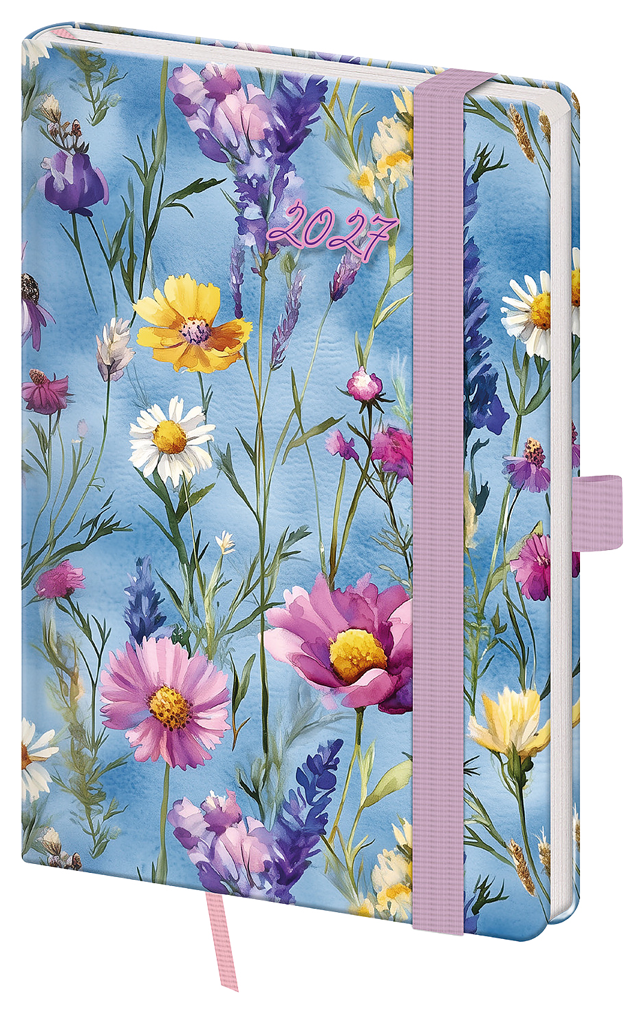Vreckový diár A6 Vario Wildflowers s gumičkou