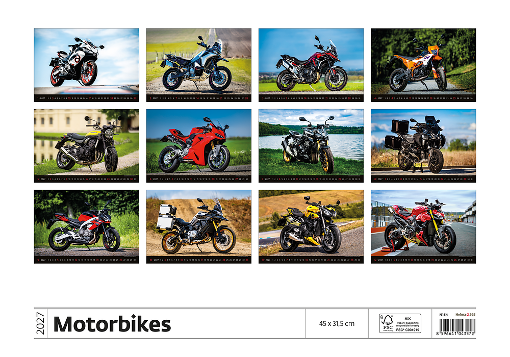 Kalendář Motorbikes