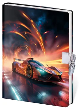 Památník 12,5 x 18 cm se zámkem - Sports Car