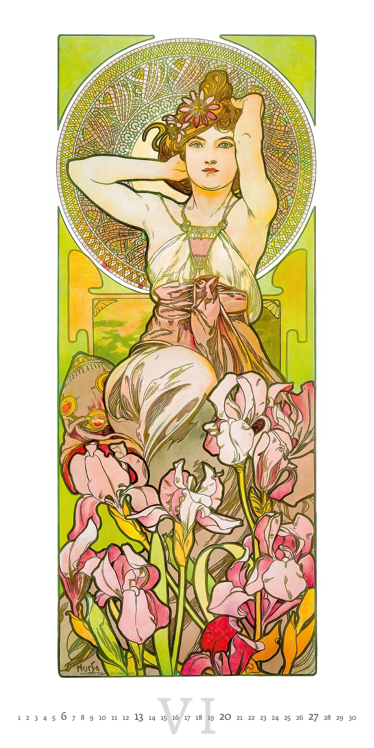 Kalendář Alfons Mucha