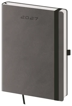 Týdenní diář A5 Flexies tmavě šedý s poutkem