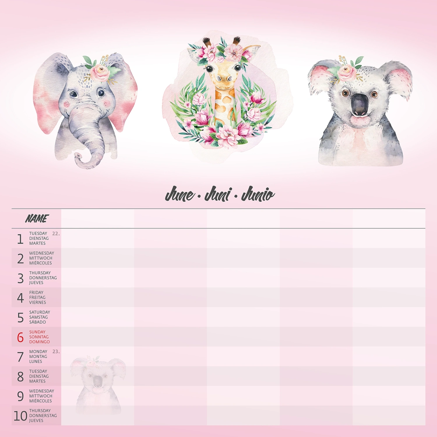 Kalendář Family Planner