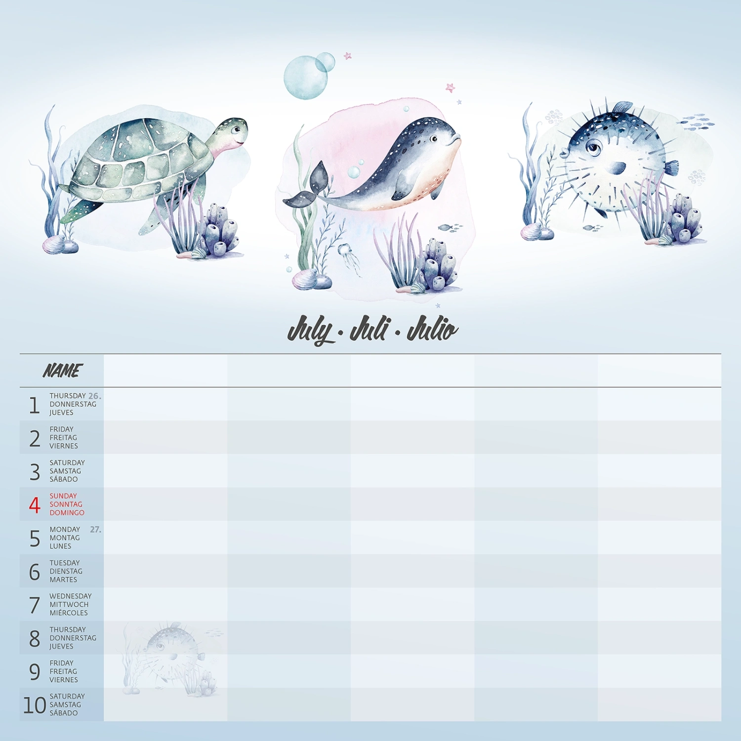 Kalendár Family Planner
