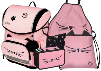 Školní set čtyřdílný Smile Cat lady
