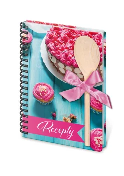 Kniha na recepty s vareškou A5 špirála Cake