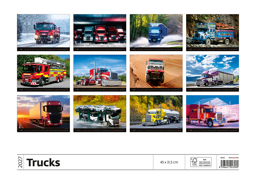 Kalendář Trucks