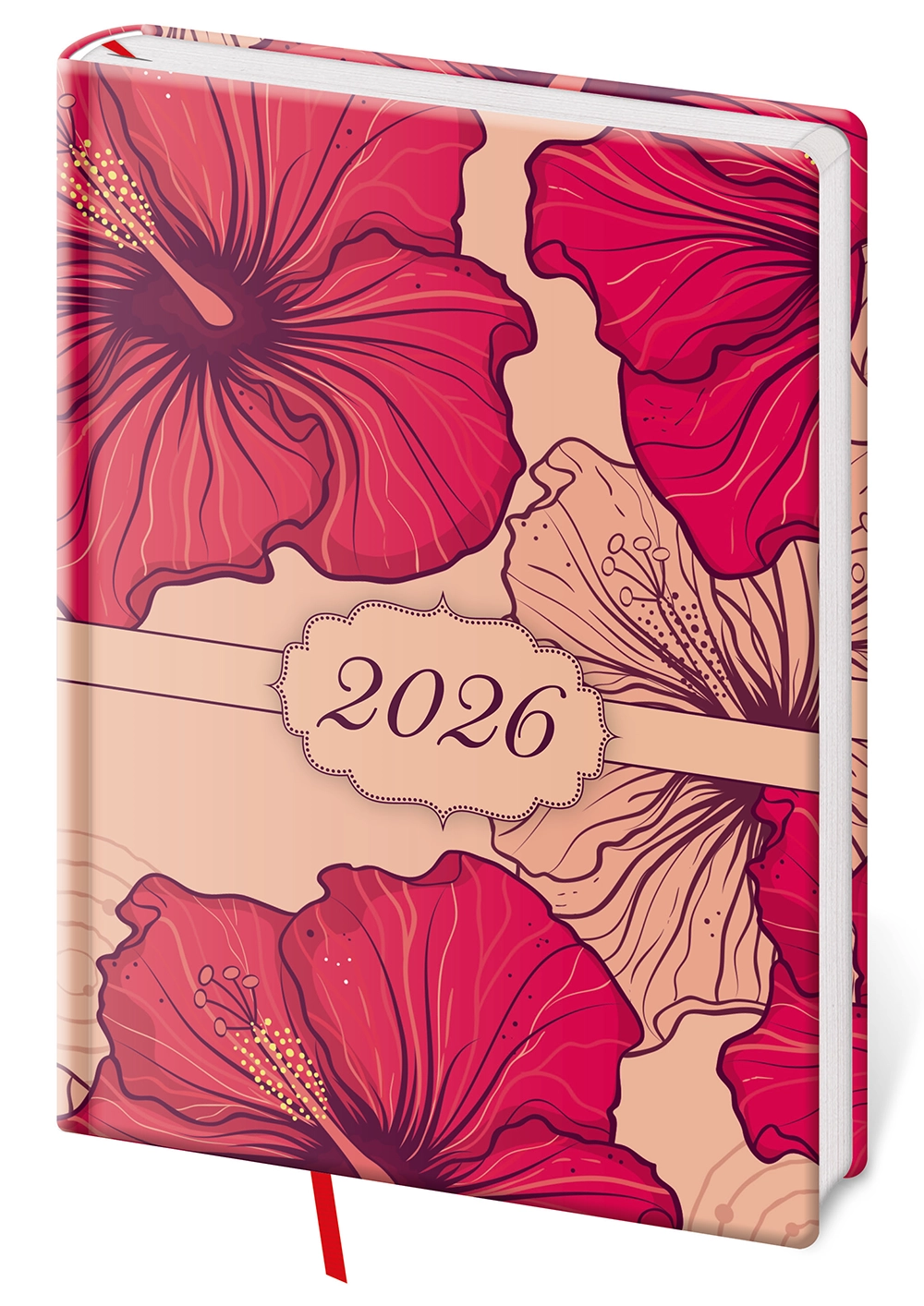 Týdenní diář A5 Vario Lyra Hibiscus