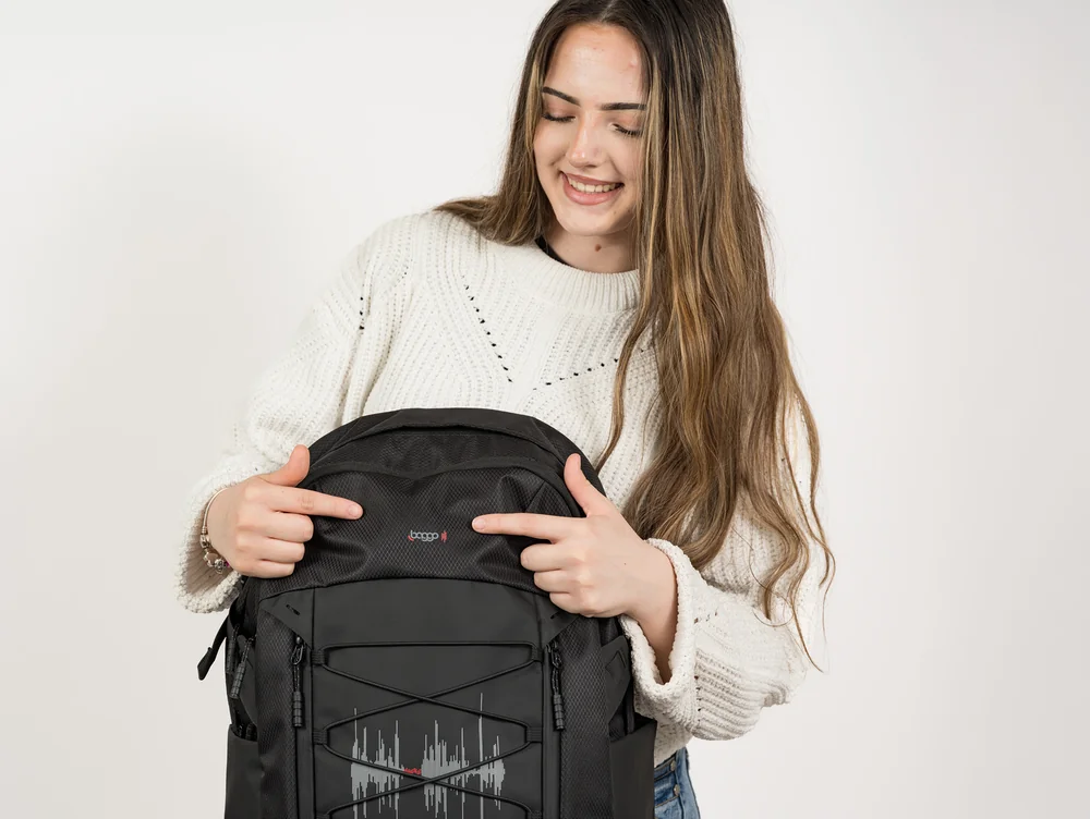 Studentský set Baggo Flex Heartbeat Black třídílný
