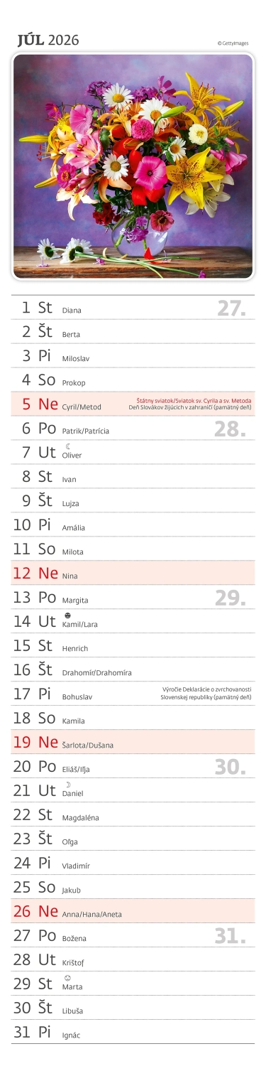 Kalendár Kytice - viazanka