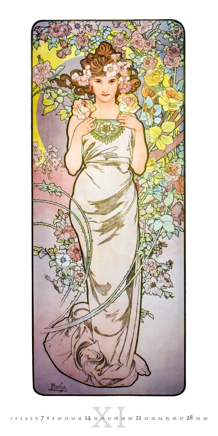 Kalendár Alfons Mucha