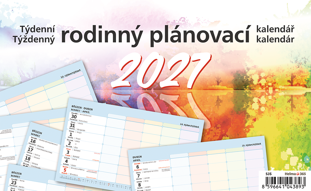 Kalendář Týdenní rodinný plánovací kalendář