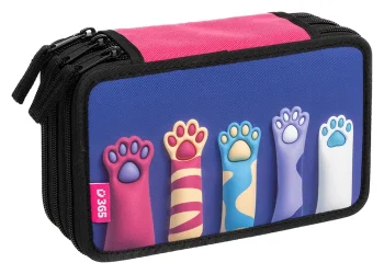 Školní penál třípatrový Paws