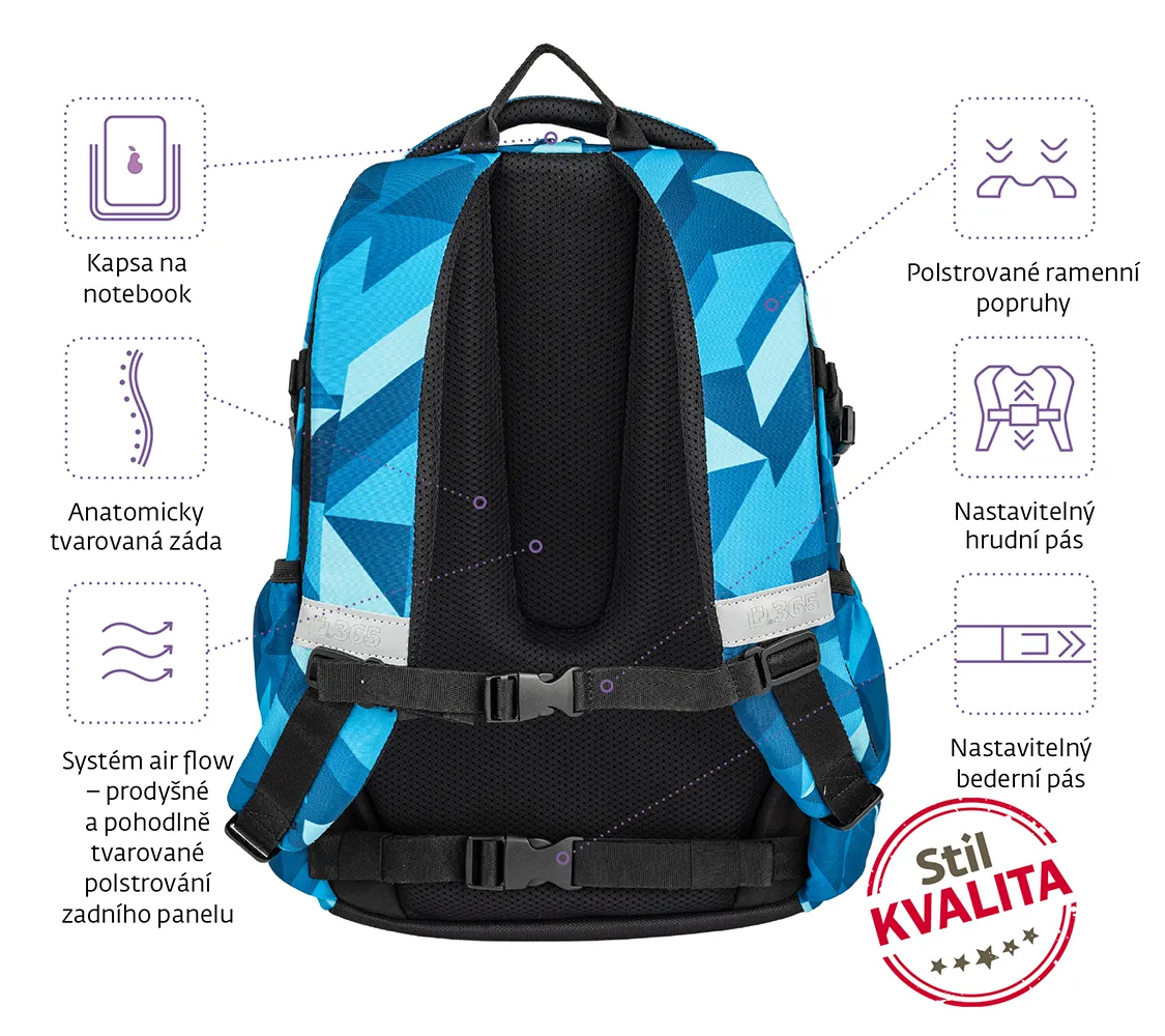 Školský batoh Midi Geometric