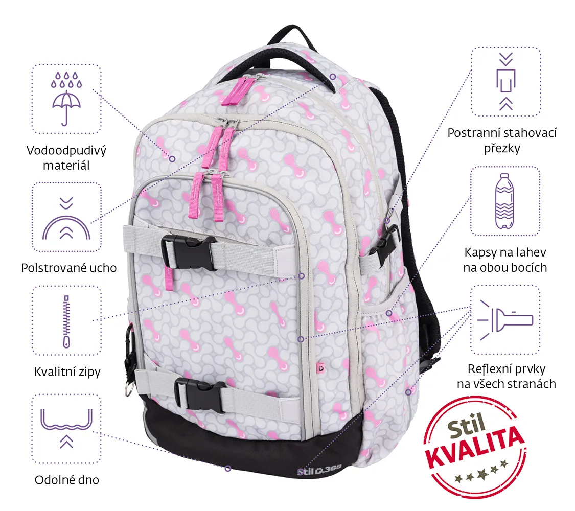 Školský batoh Midi Happy Smile