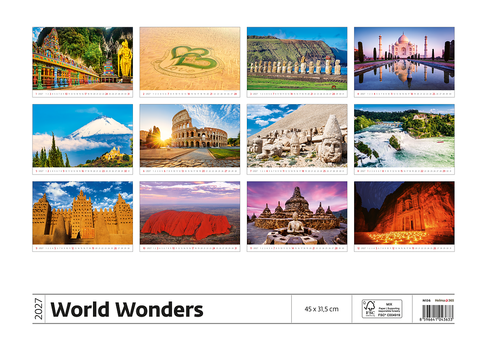 Kalendář World Wonders