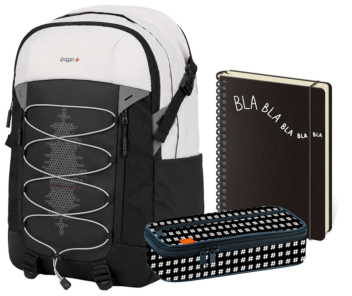 Studentský set Baggo Flex White Bee třídílný