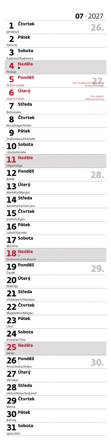 Kalendář Poznámková vázanka