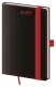Vreckový diár A6 Black Red s pútkom