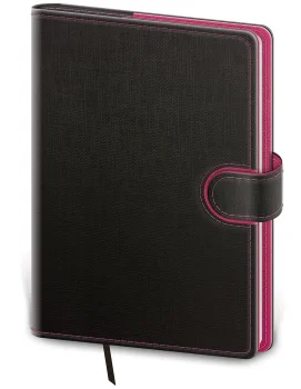 Týdenní diář A5 Flip antracit/magenta