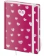 Týdenní diář A5 Vario Hearts s gumičkou