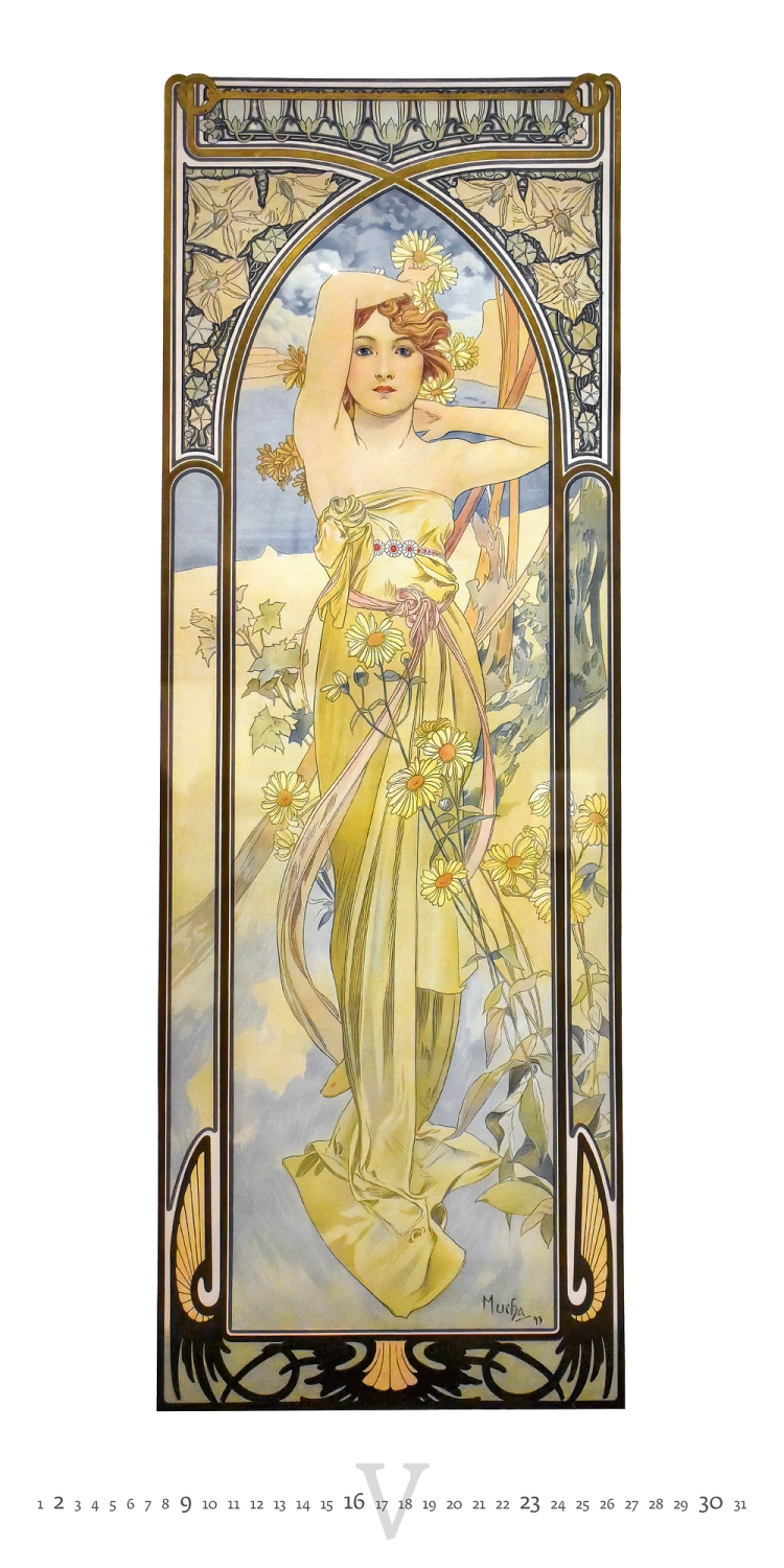 Kalendár Alfons Mucha
