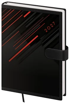 Týdenní diář A5 Tone s magnetem červený