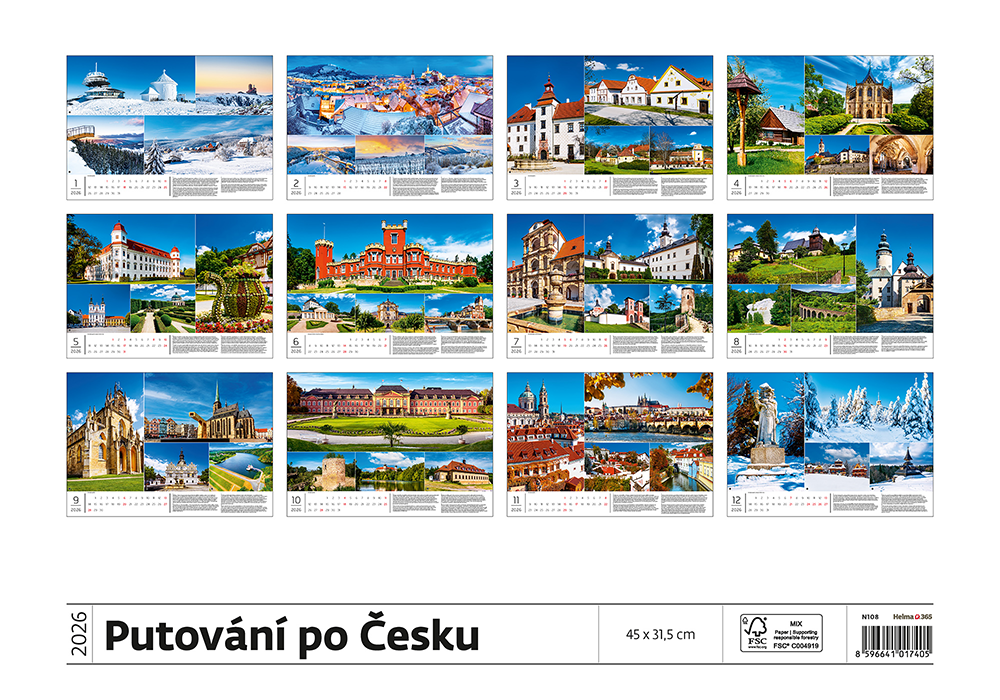 Kalendář Putování po Česku