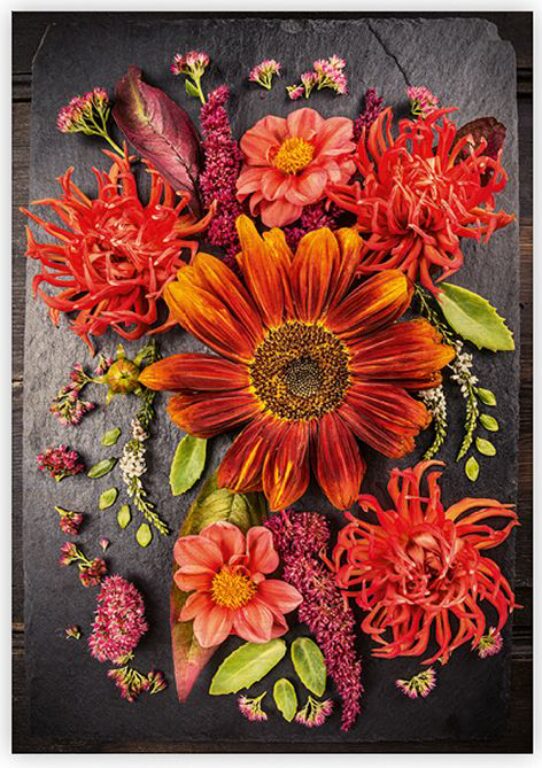 Dřevěný obraz Flowers