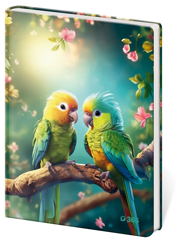 Památník A5 13 x 18 cm čistý Parrots