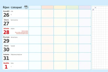 Týdenní školní plánovací kalendář
